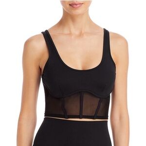 ALO Yoga Black Mesh Sports Bra corset size small